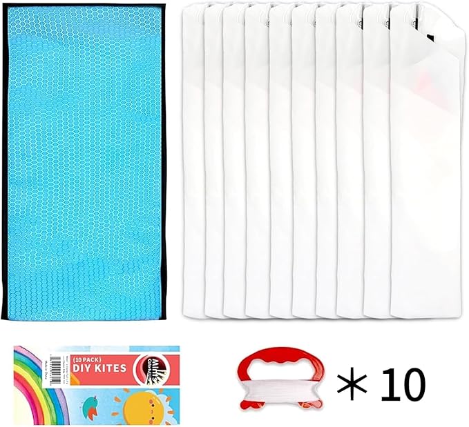 DIY Kites for Kids Kite Making Kit Bulk, Decorating Coloring Kite Party Pack,White Diamond Kite Kits
