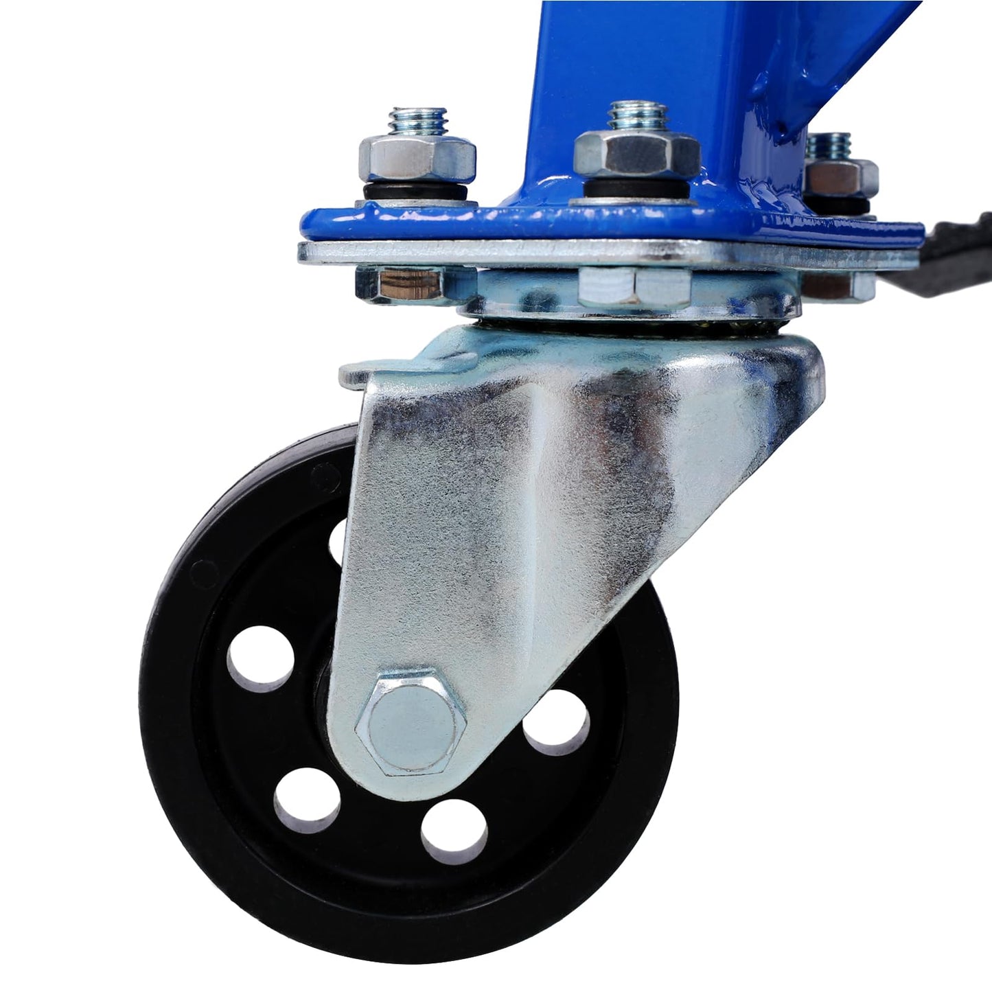YOPTO Hydraulic Motorcycle Lift Table,300 lbs Capacity Motorcycle Scissor Jack Lift with Wide Deck,Motorcycles Stand W/ 4 Wheels,Hydraulic Foot-Operated Jack Stand for Small Dirt Bikes,Blue