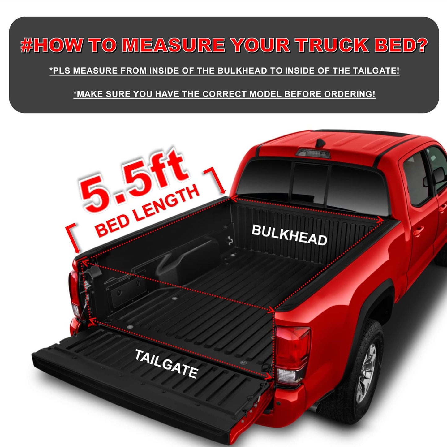 OSOBAK 5.5ft Soft Roll Up Truck Pickup Tonneau Cover for 2007-2021 Toyota Tundra Short Bed Cover | Compatible for Deck Rail System