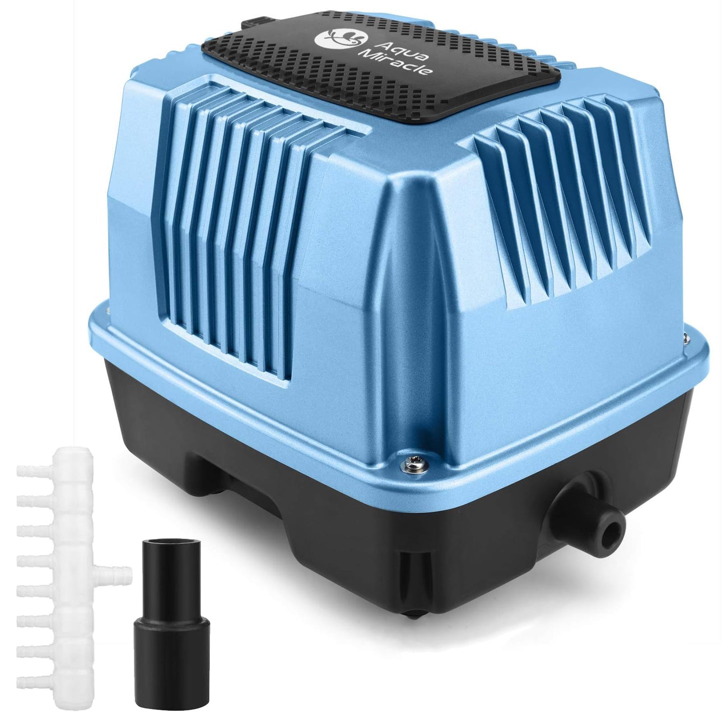 AquaMiracle Super Powerful Linear Air Pump AP-40 Pond Aerator, 635GPH Koi Pond Air Pump Septic Aerator, for Hydroponic, Waste Treatment, Fish Farm, Seafood Restaurant