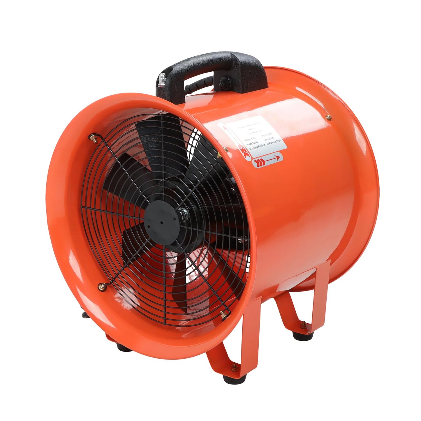findmall 10 Inch Air Mover Blower Fan with 33Ft Flexible Duct Industrial Portable Air Blower Fan 320W 1520CFM 3300RPM for Extraction and Ventilation, Industrial, Paint Booth