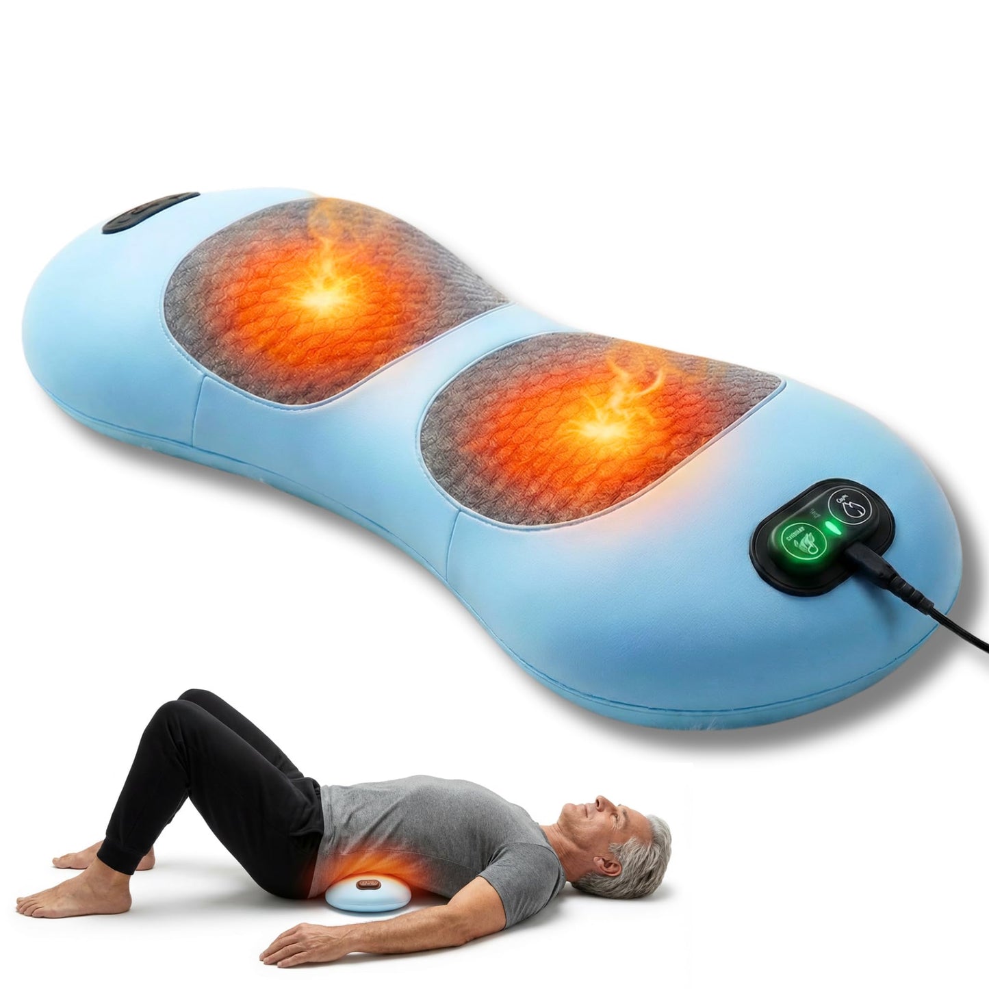 My Soothe Lab Original Therava 3-in-1 Back Massager with Traction Lift, Heat, & Vibration Massage | Lower and Upper Back Relief and Muscle Relaxation