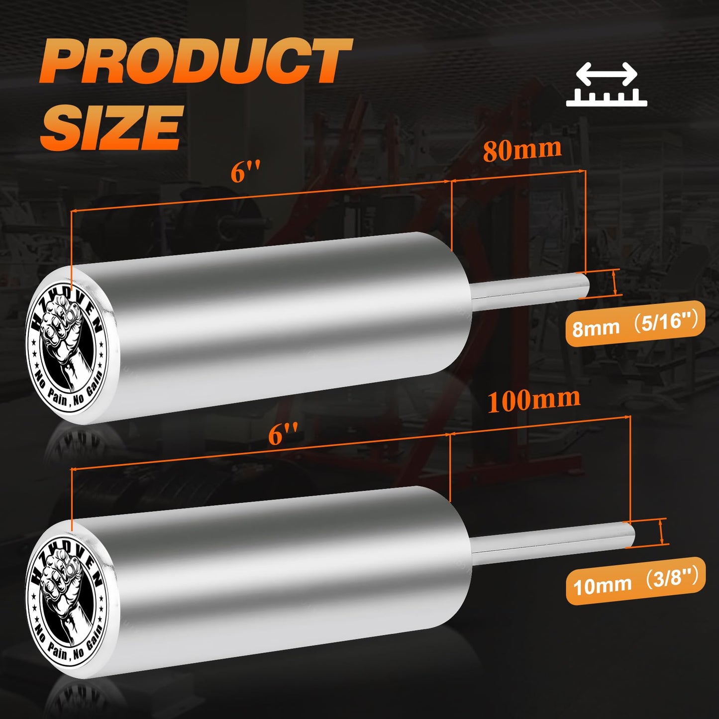 hzhdven Weight Stack Pin Extender for Gym Cable Machine & Home Gym, Allowing Additional Olympic Weight Plates, Made of Durable Steel for Secure and Long-Lasting Use, Ø 10 mm