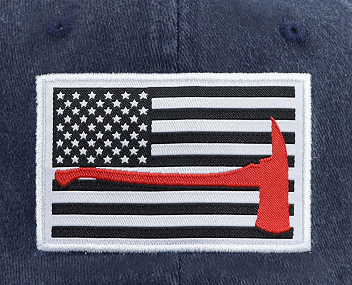 Firefighter Gifts for Men Women, Fire Axe USA Flag Baseball Cap, Firefighter Accessories Hat, Christmas Retirement Birthday Gifts for Fireman Dad Papa Navy