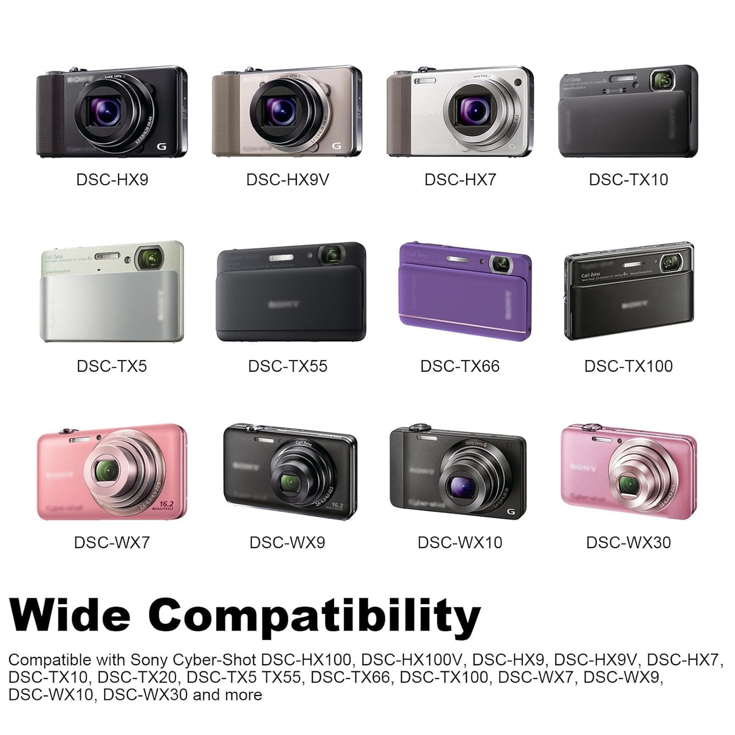 VMC-MD3 DSC-HX100 HX100V HX9 HX9V HX7 DSC-TX10 TX20 TX5 TX55 TX66 TX100 DSC-WX7 WX9 WX10 WX30 Replacement USB Camera