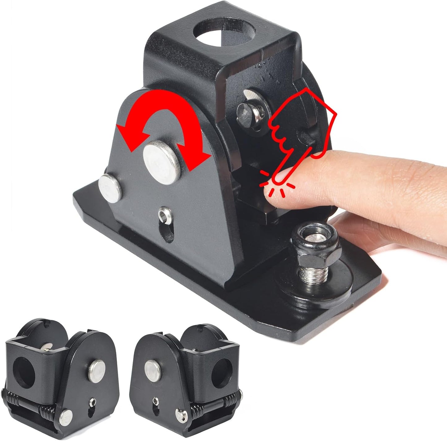 UAYESOK 5/8 PL259 Folding Mobile Antenna Vehicle Channel Mount, Hole Luggage/Roof Rack Mounting Bracket