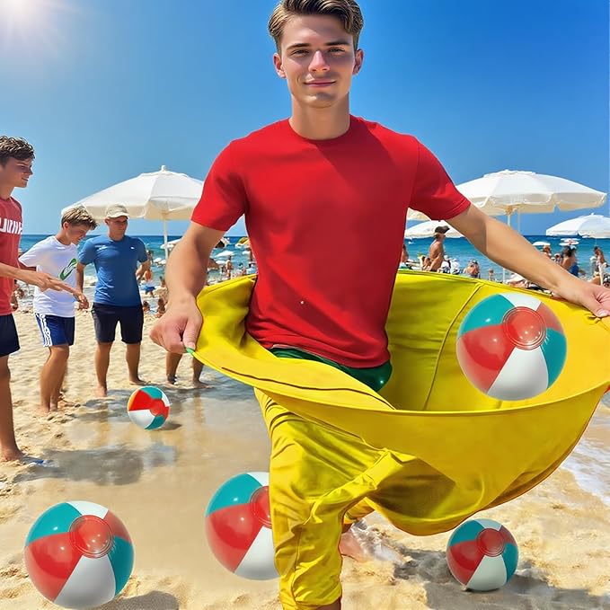Giant Granny Pants Toss Game Set - Funny Outdoor Party Game with 1 Pair of Giant Pants, 6 Bouncy Balls & Air Pump - Hilarious Fun for Backyards, Families, Adults, Reunions & Team Building