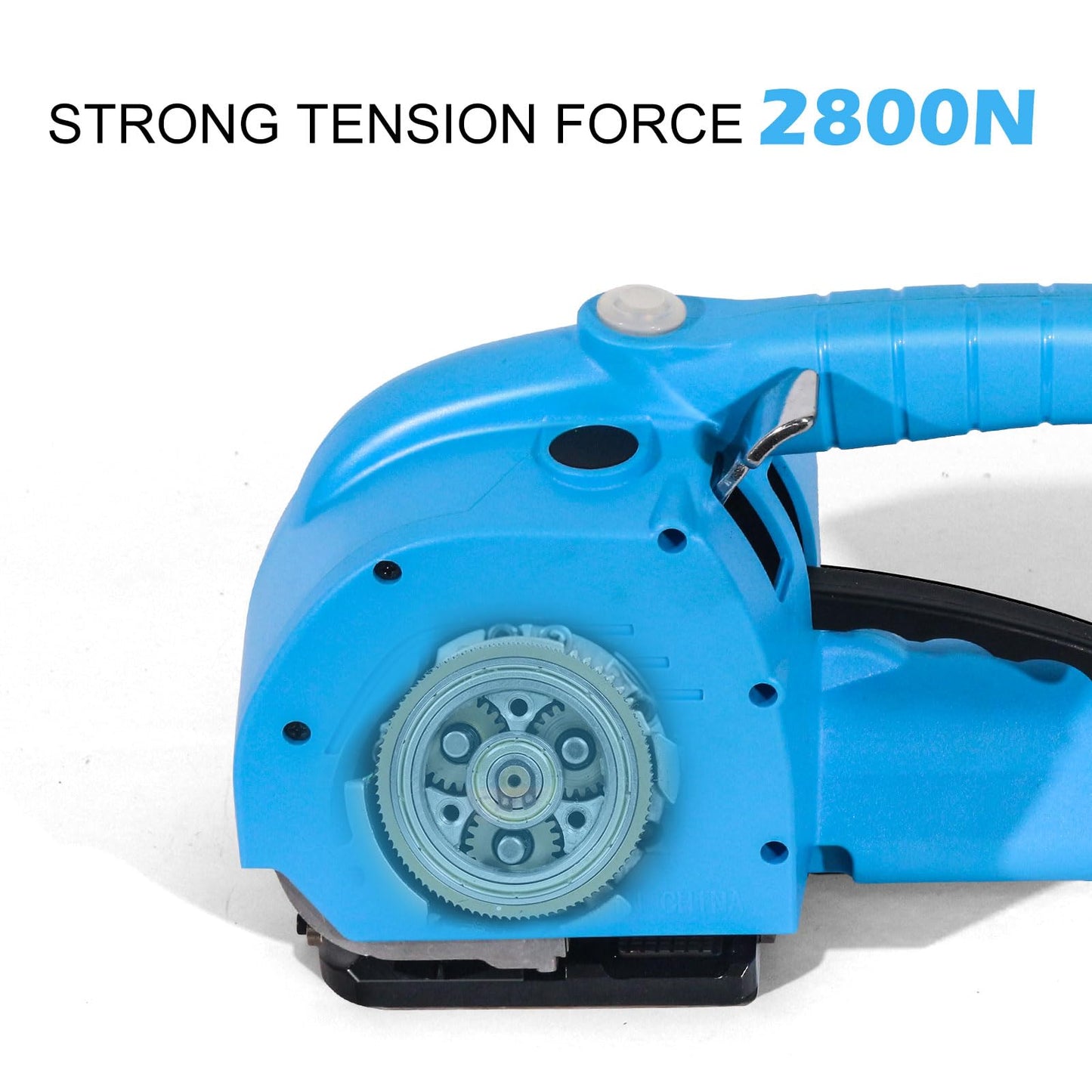 ZHONGMIN Electric Strapping Machine for 1/2"-5/8" PP/PET Straps, 2 x 4000mAh Battery Powered Automatic Banding Tool, All-in-One Portable Baler for Box and Pallet Packaging (JD13-16)