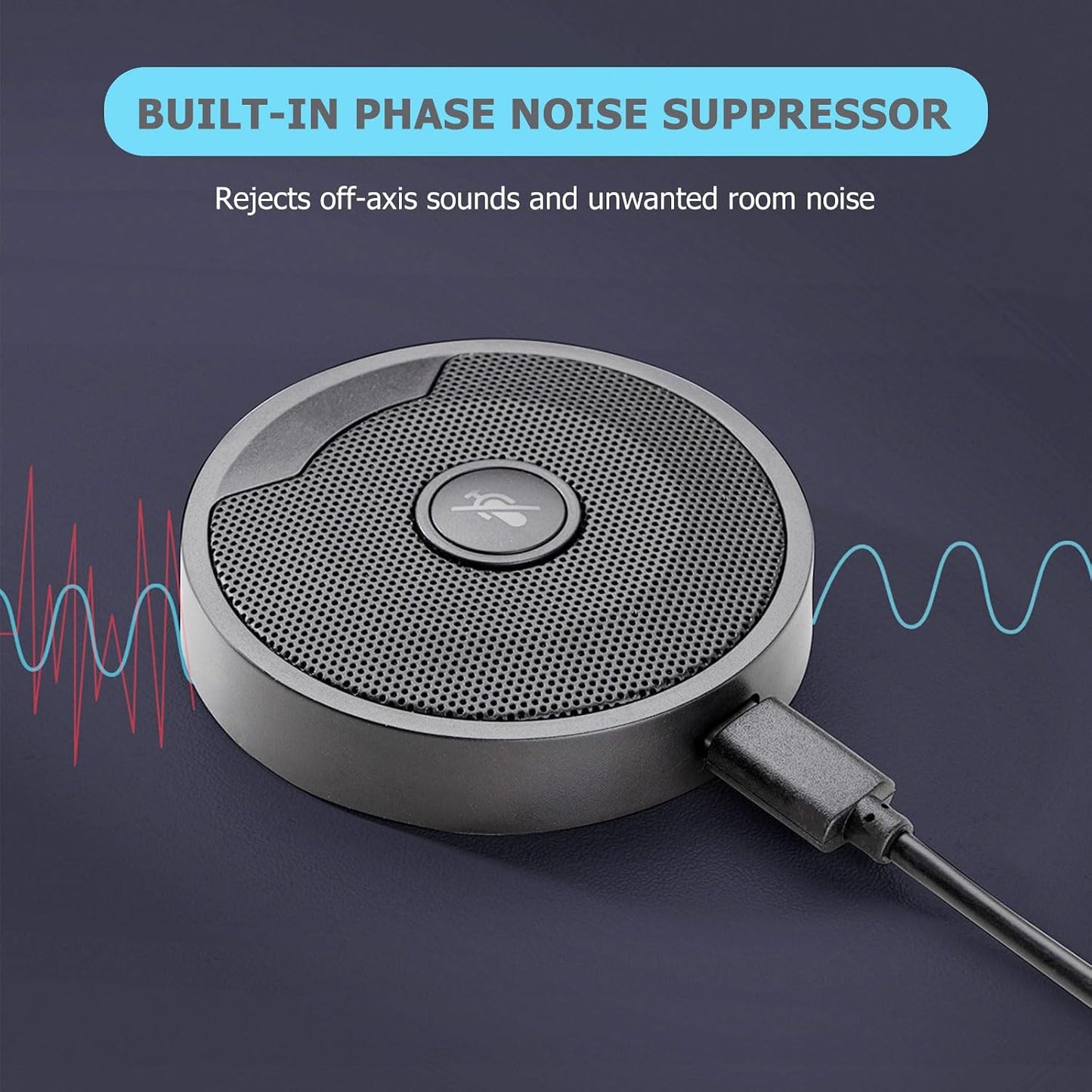 DricRoda (UM10) USB Microphone for PC, Computer Microphones, Omnidirectional Condenser Mic with Noise Cancelling