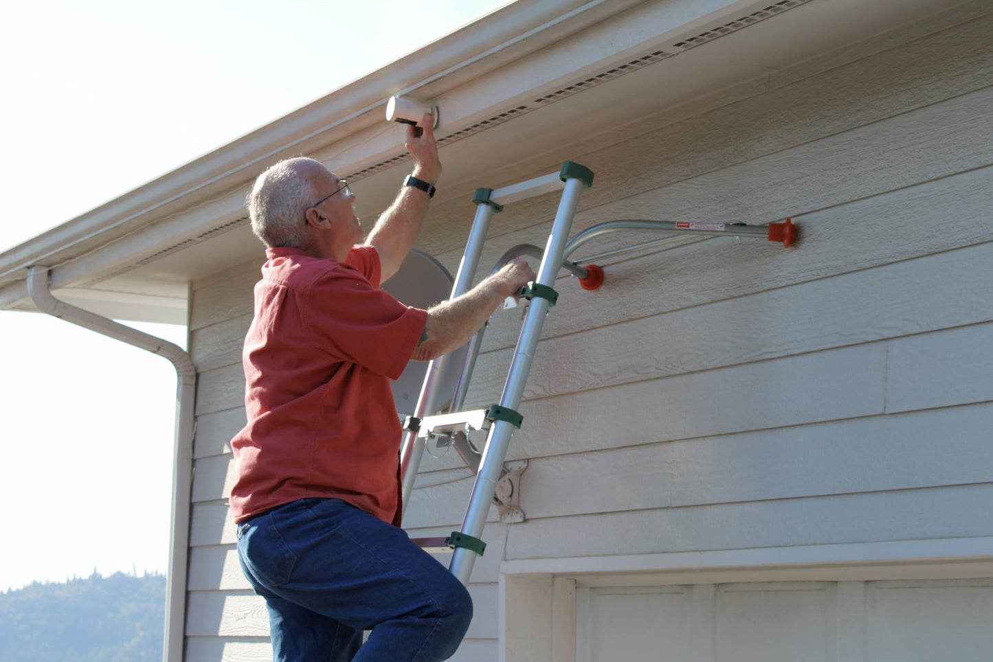 Ladder-Max Ladder Stabilizer, American Made Heavy Duty Standoff Fits Most Ladders, Secure Roof and Wall Extension Accessory, Gutter Protection Tool, 25 Years Proven Safety, 5 Year Limited Warranty