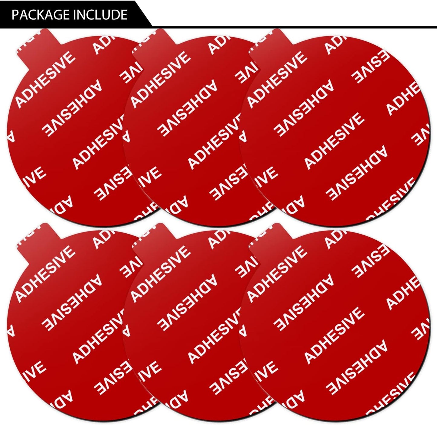 AZXYI 6 80mm(3.15 inches) PCS Windshield Mount Adhesives for Suction Cup Mount, Circle Double-Sided Sticker Pads