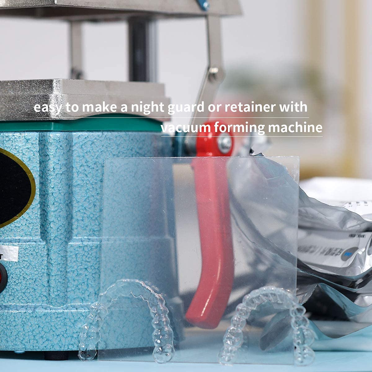 VIBURISH Laboratory Vacuum Forming Molding Machine Vacuform Thermforming Lab Equipment Heat Molder (Blue)