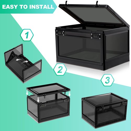 Large Medicine Lock Box with Dual 3-Digit Combination Locks, 24L Lockable Storage Box for Medication, Snacks, Phone, and Electronics - BPA-Free Organizer Bin for Home, Office, Fridge, and Safety