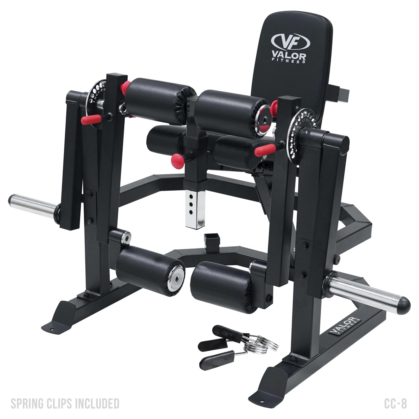 Valor Fitness Leg Extension and Curl Machine – Commercial Grade Plate Loaded Quad & Hamstring Trainer, Adjustable Dual Sundial with 15 Positions, Home Gym Strength Training Equipment