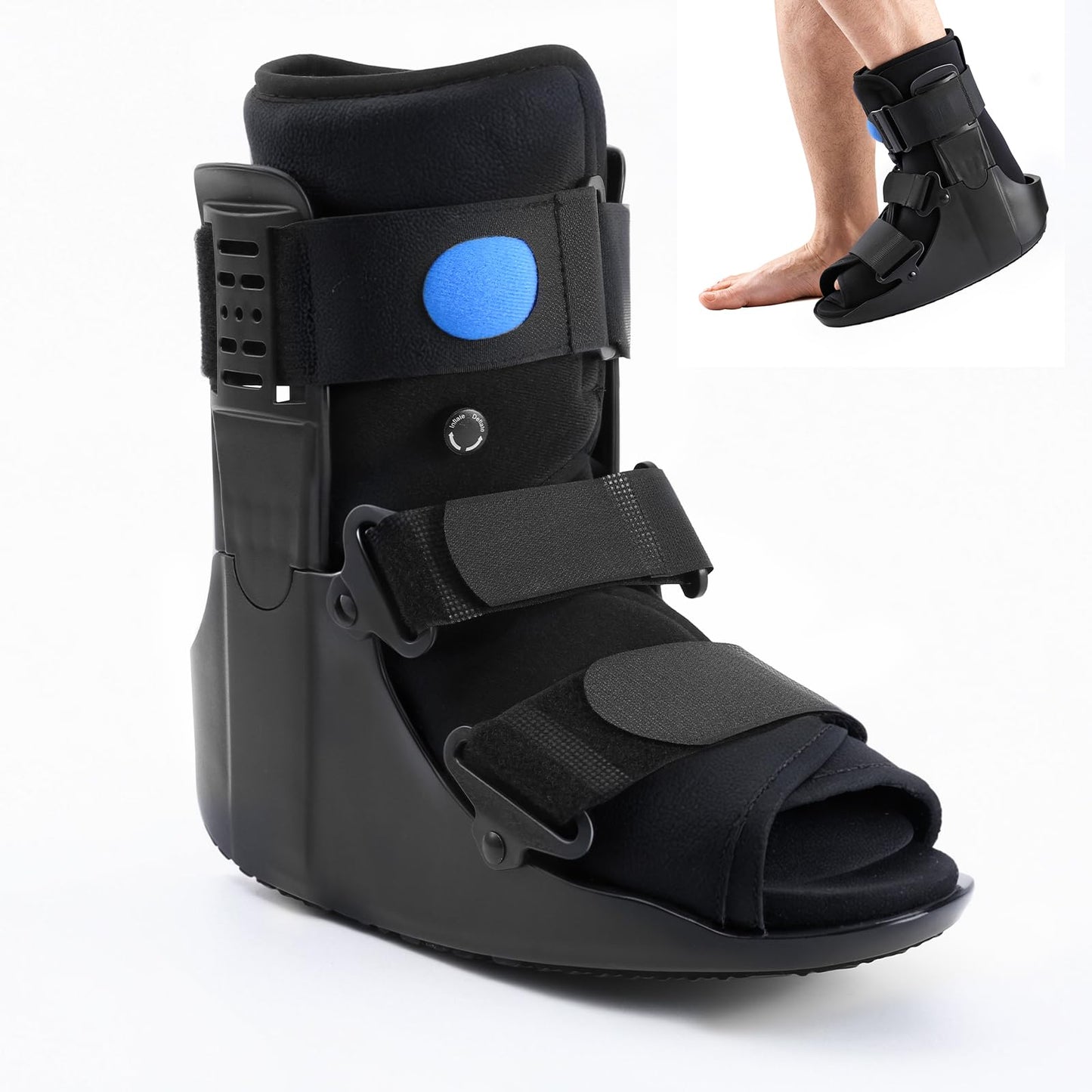 JorWystia Orthopedic Walking Boot, Air Cam Walker Fracture Boot for Broken Foot, Sprains & Achilles Injuries, Lightweight Medical Inflatable Foot Support for Post-Surgery Recovery & Mobilit (X-Large)