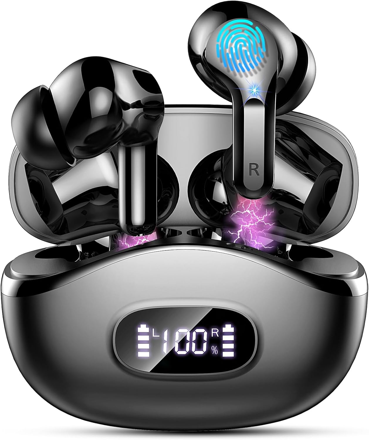5.4 40H IP7 Wireless Earbuds, Bluetooth Headphones HiFi Stereo Ear buds with ENC Noise Cancelling Mic, Bluetooth