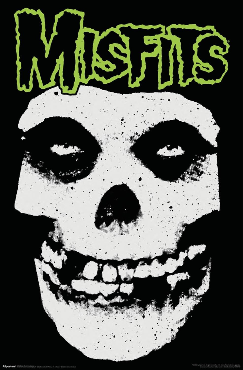 Misfits - Classic Fiend Splatter Wall Poster, 34L" x 22.4W", White Framed Version