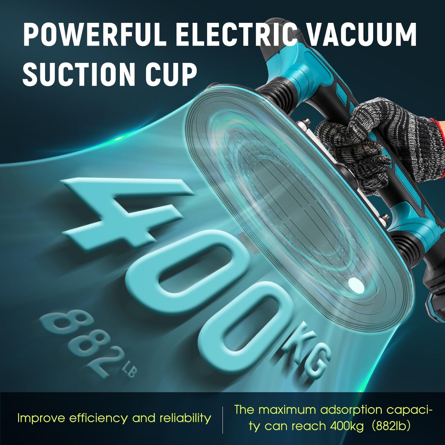 Antstone Tile Vibration Tool 283mm Suction Cup 882lbs/400kg, Handheld Tile Installation Leveling Machine 6-Speed Adjustable Tile Vibrator for Tiling Leveling Laying Max.28000 RPM 2 Batteries Included