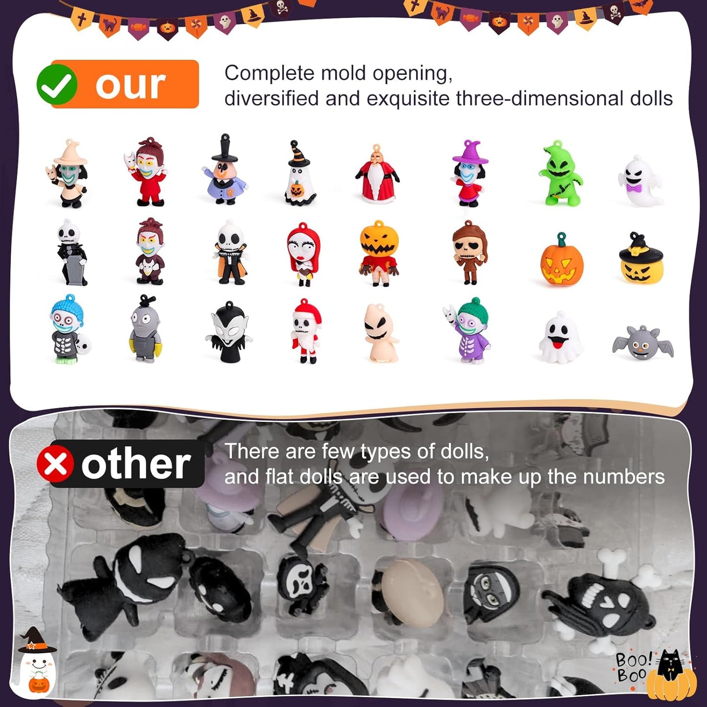 Nightmare Before Christmas Advent Calendar 2025 - 24-Day Halloween Countdown with Classic Doll Collectibles & Ornaments