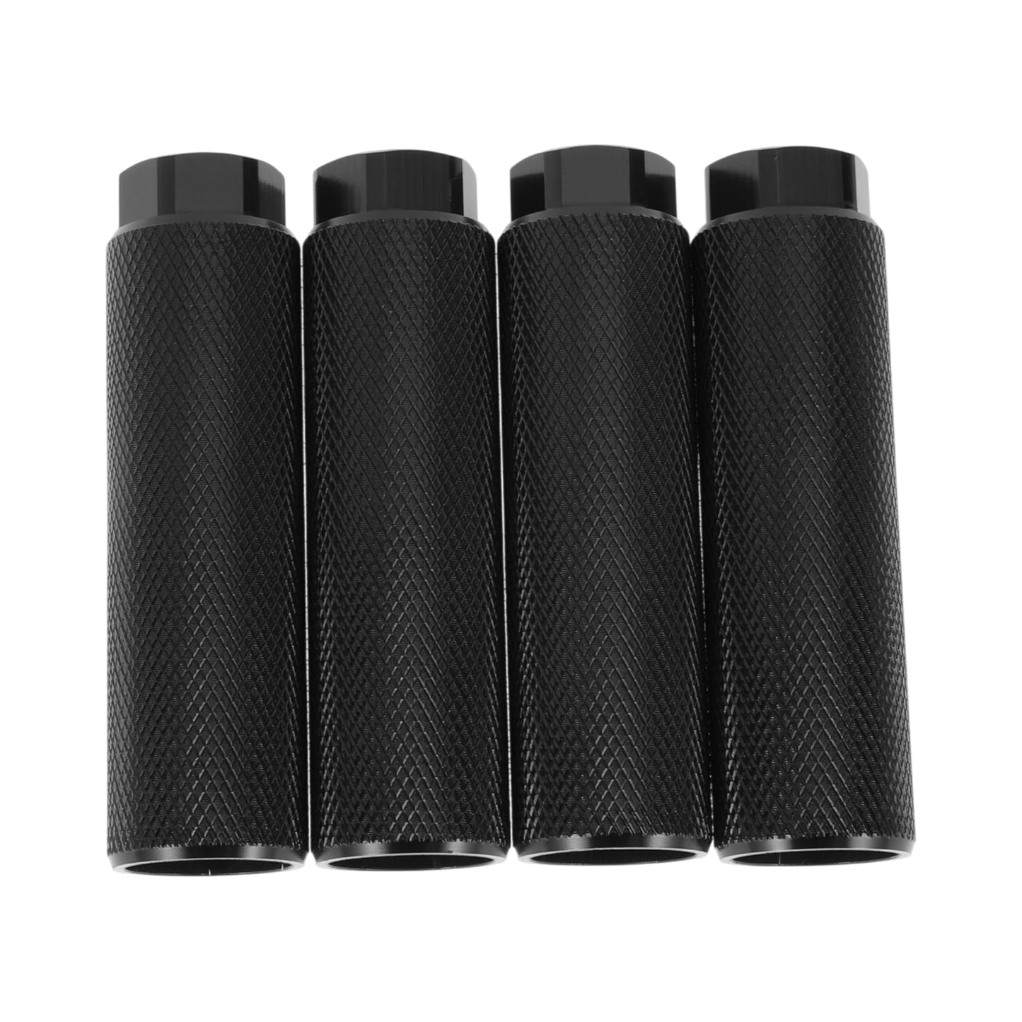 PARSLUCK 4 Pcs Aluminum Alloy Anti-Skid Bike Pegs 100mm Length Bicycle Backseats Stands Cycling Foot Pegs 3/8 Inch Axles Black