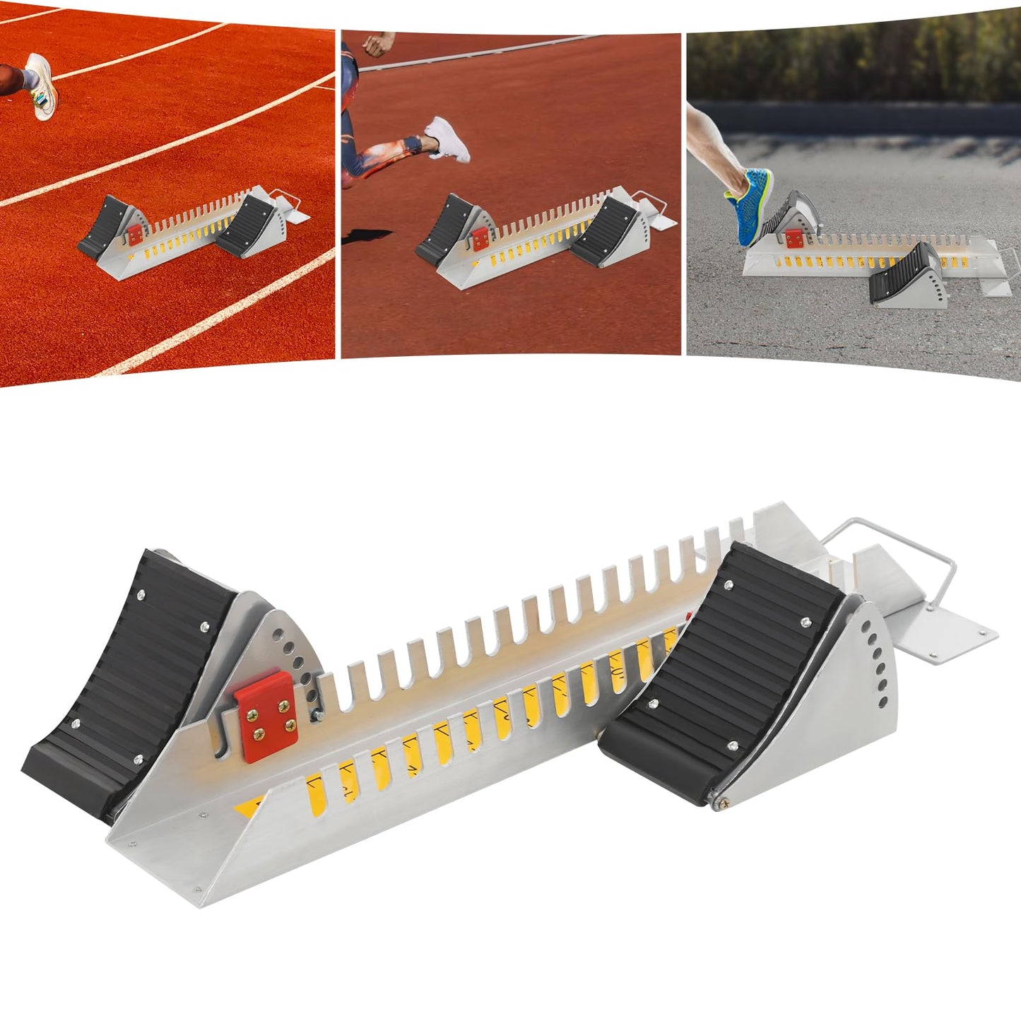 Track Blocks Starting Block Starting Blocks Track and Field 6 Angles Adjustable Multi-Function Starting Blocks for Sprinting, Athletics Scholastic Starting Block for Plastic Runway Cinder Track