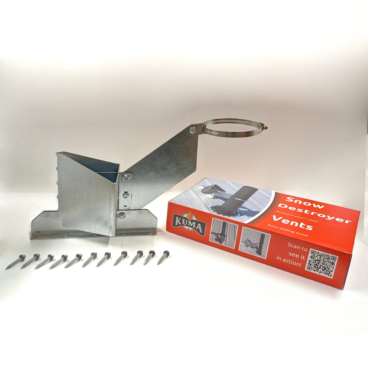 Kuma Snow Destroyer for Vents. USA Made. Universal Fit. Lifetime Protection for 2-5" Pipes and Satellite Dishes