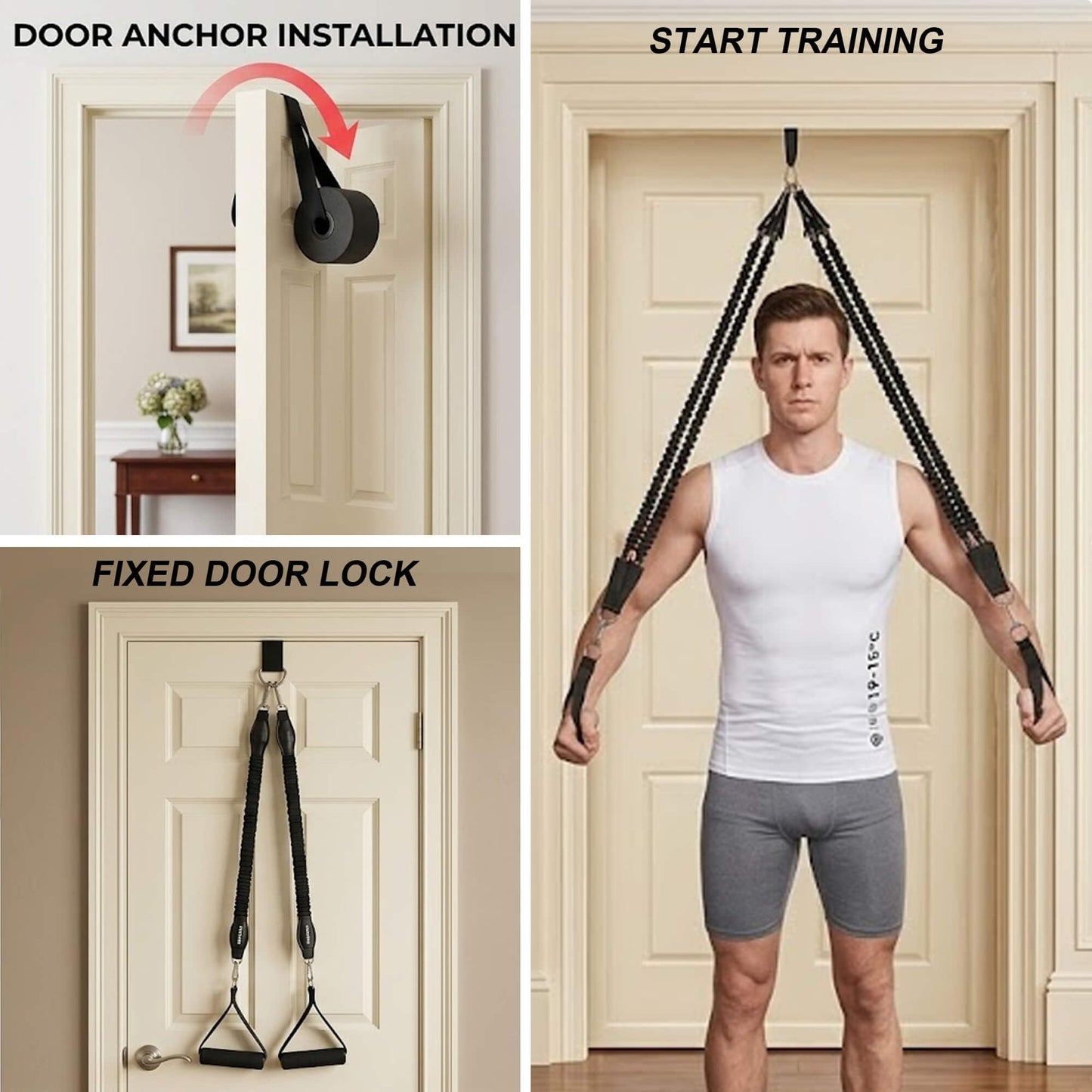 Pedal Resistance Band with Handles, Elastic Sit Up Pull Rope for Abdomen, Waist, Arm, Leg Stretching (ResistanceBand-Upgrade)