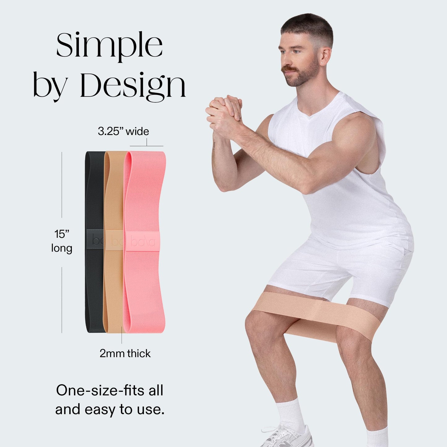 Bala Bands Resistance Bands for Women & Men - Fabric Exercise Bands for Working Out - Wrist, Ankle, Legs & Booty Bands - Workout Resistance Bands for Yoga, Pilates, Strength Training