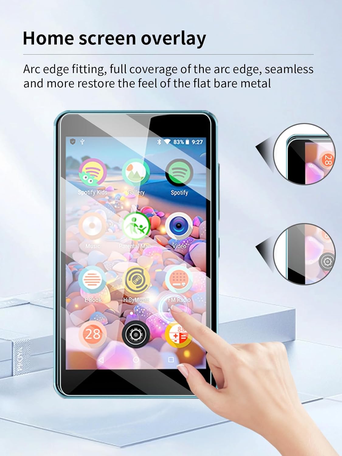 UYRUREL M4S MP3 4.0 MP3 3 Pack. Screen Protector for Luoran Kids Player Music Player, High-definition Scratch Resistant