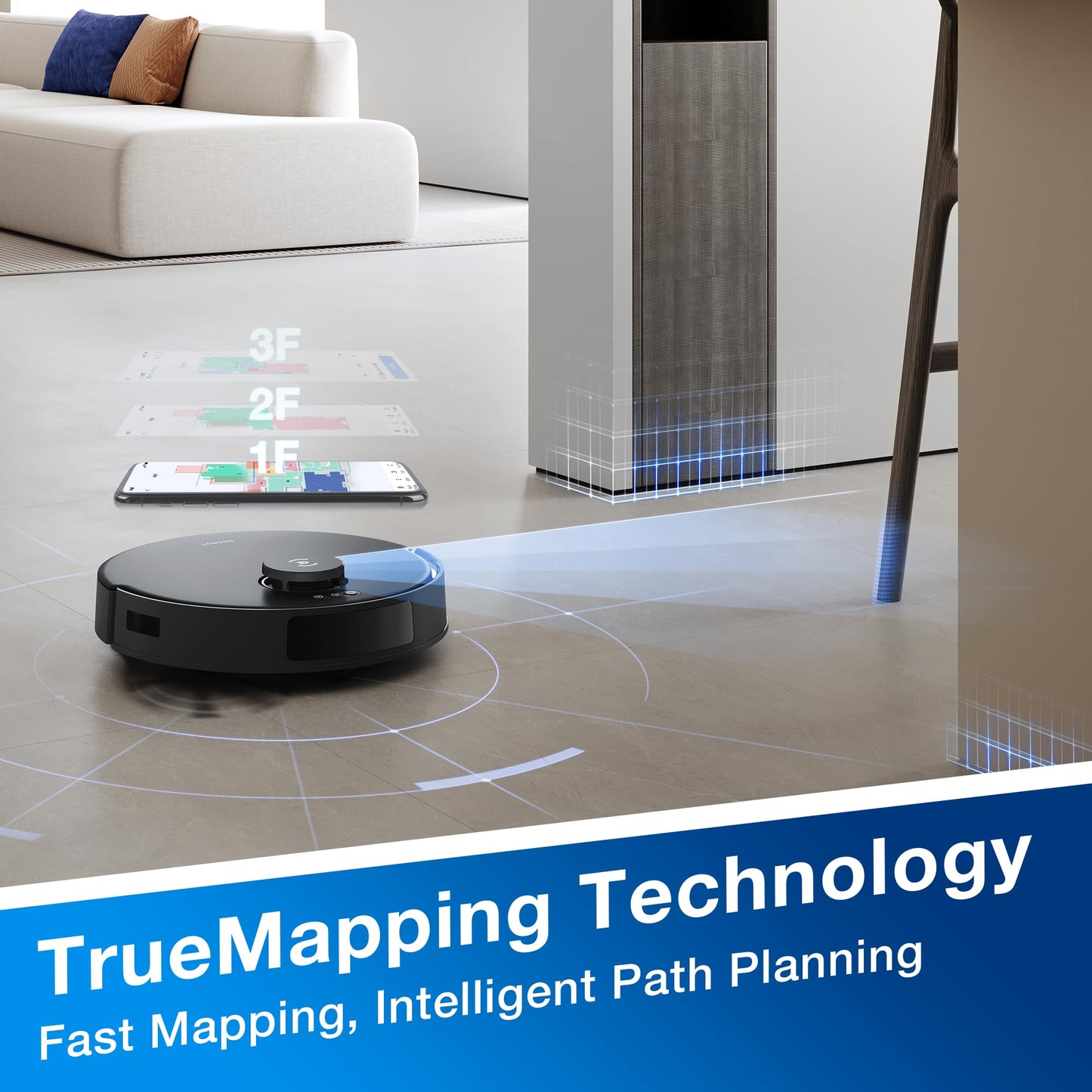 ECOVACS DEEBOT N20 Plus Robot Vacuum and Mop,with Bagless Self Emptying Station,8000Pa Powerful Suction,Anti-Tangle Technology,45-Day Capacity,300 Minutes Runtime,Perfect for Pet Hair