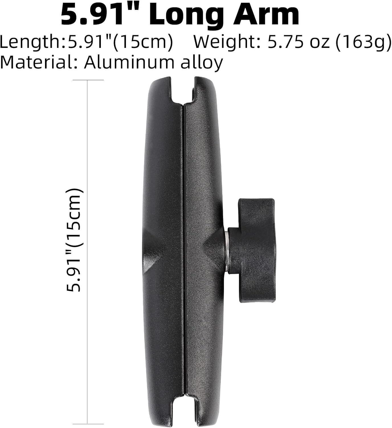 FPN 1" 1" (5.91" Aluminum Alloy Double Socket Arm Compatible with RAM Mounts B Size Ball Components, Fits Industry All