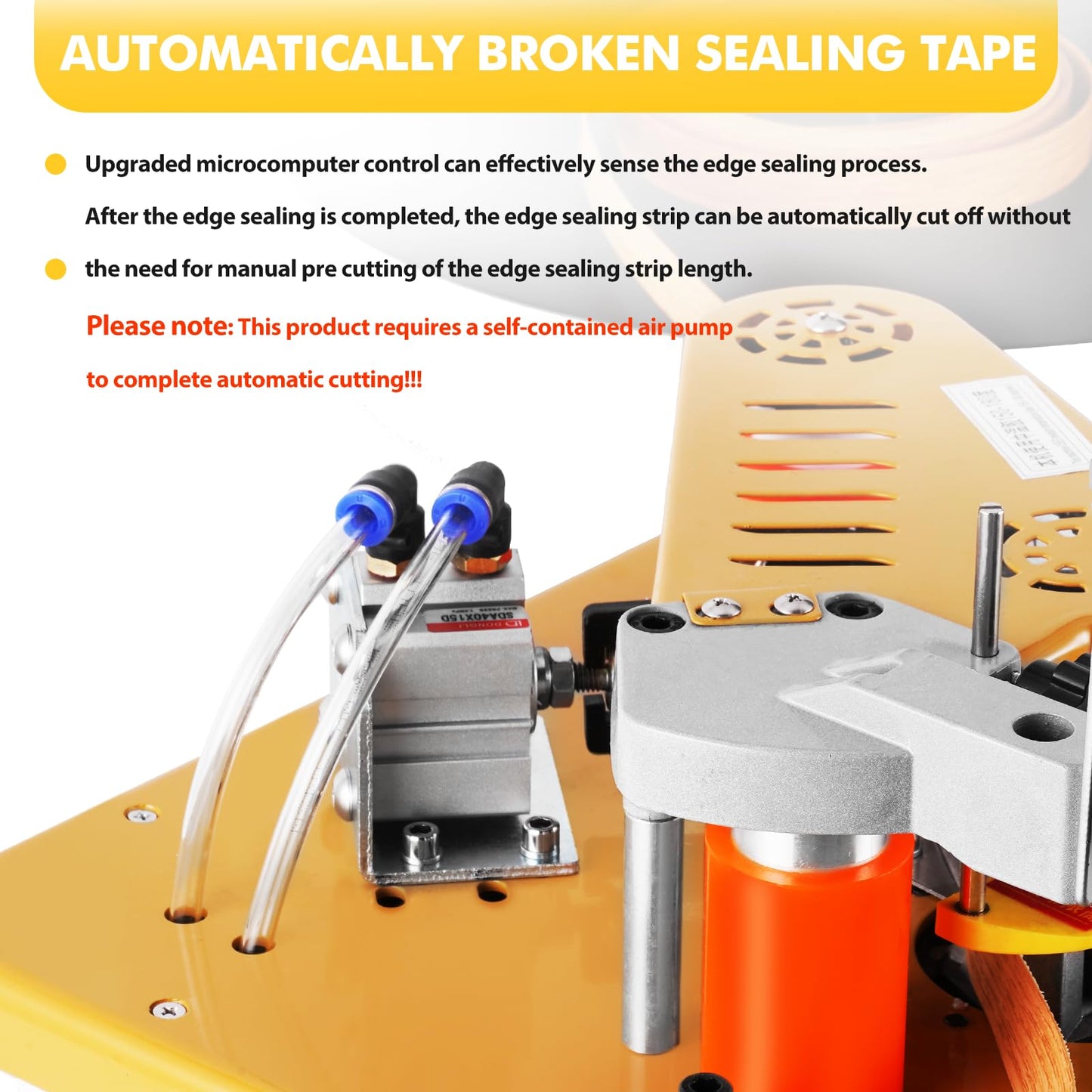YUCHENGTECH Edge Bander Banding Machine Automatic Tape Breaking Portable Edge Banding Machine Curve Straight Edge Bander With Microcomputer Intelligent Temperature Control (110, Volts (AC))