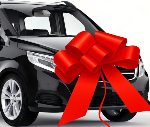 Big Car Bow - 30 Inch Giant Red Bow for Cars | Perfect for Birthdays, Weddings & Holidays