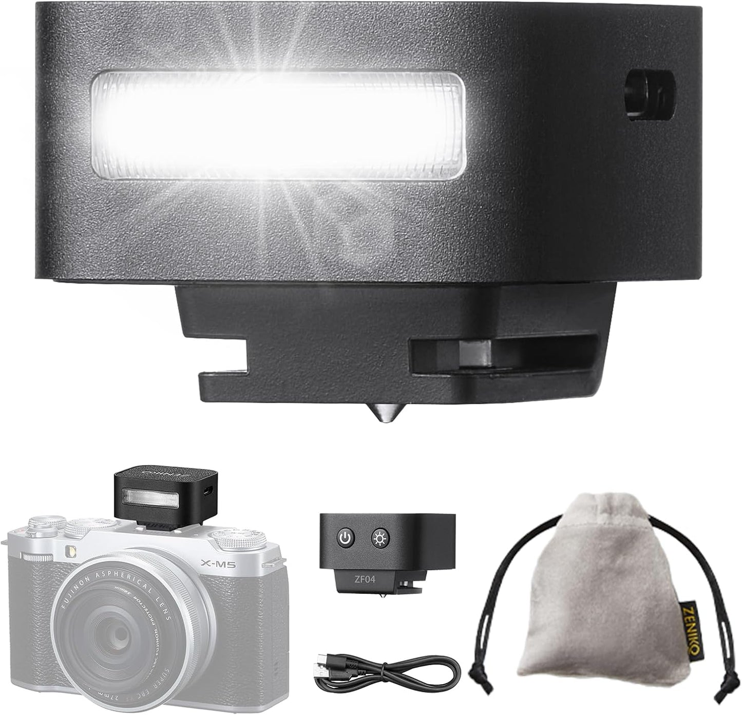 ZENIKO ZF04 zv1/Fuji 2 372 6500K 3s Mini Camera Flash Speedlite for Canon/Nikon/Sony - Power Levels, Full Power