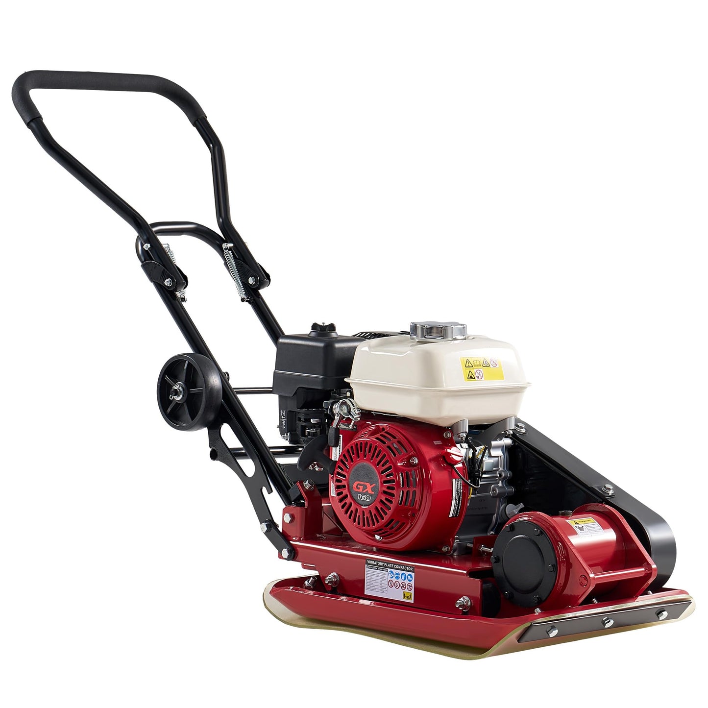 Albott 21" x 17" Plate Compactor, 5.5 HP 196cc Engine with Compactor Pad, 5500 VPM 2922 lbs Compaction Force, Compaction GX160 Engine