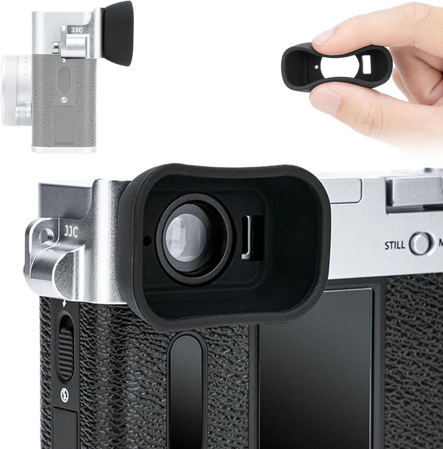 Extended X Half Eyecup Eyepiece, Soft Silicon Viewfinder Eye Cup Eyeshade Cover Protector for Fujifilm Fuji X Half