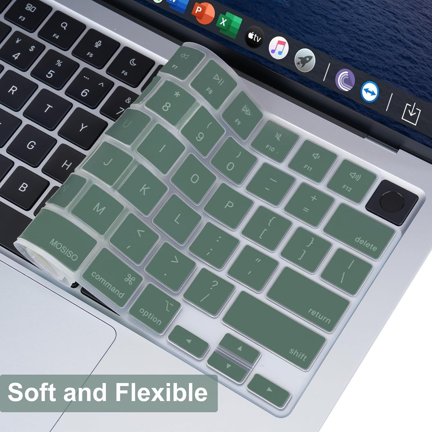 MOSISO 13.6 inch 2025 M4 A3240/Air 15 inch 2025 M4 A3241/Pro 14 inch 2025 M5 A3434, Keyboard Cover Skin Compatible