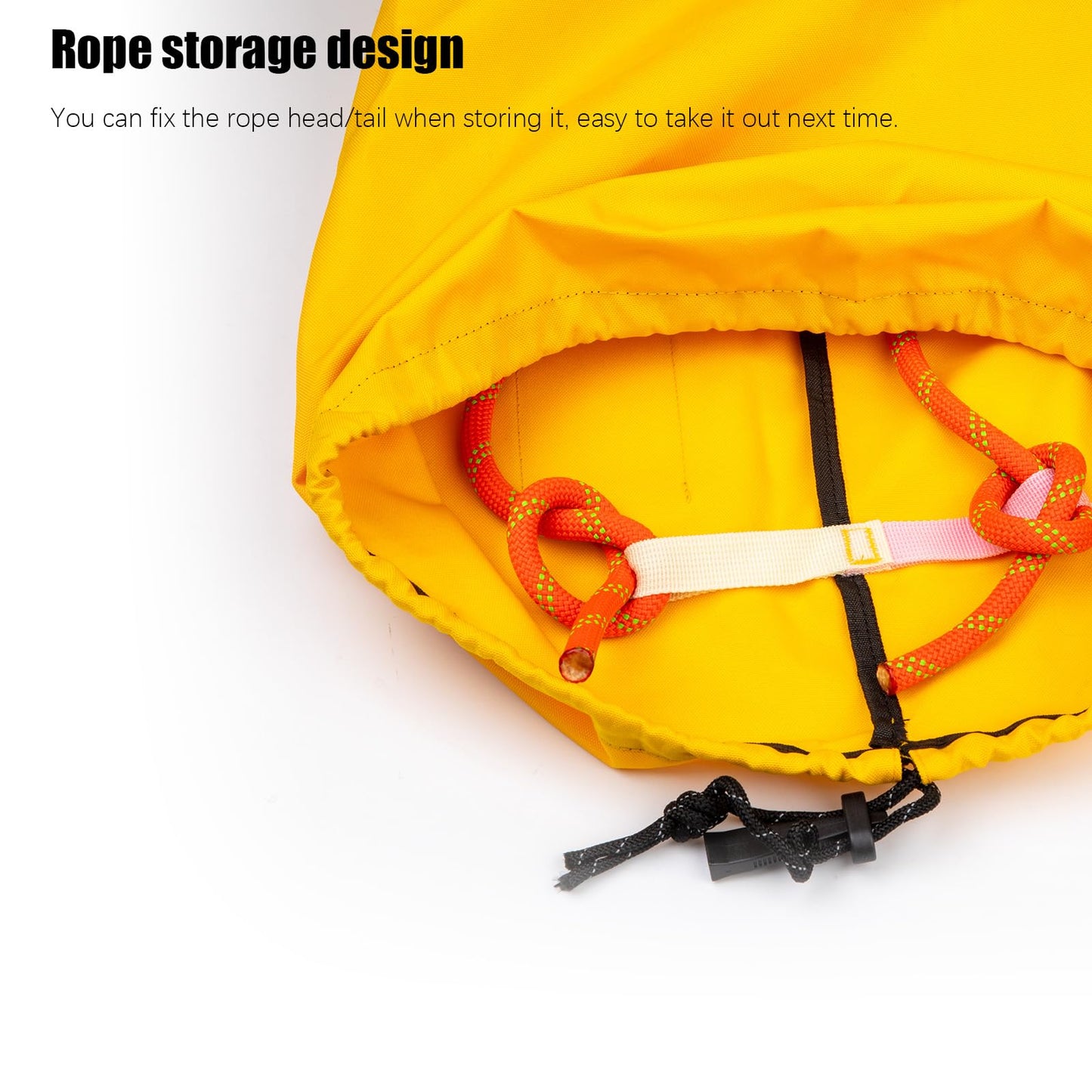 CAMNAL Large Capacity Arborist Throw Bag, Waterproof Folding Shoulder Backpack with Tightness and Carry Straps, Climbing Gear Bag (85ft)