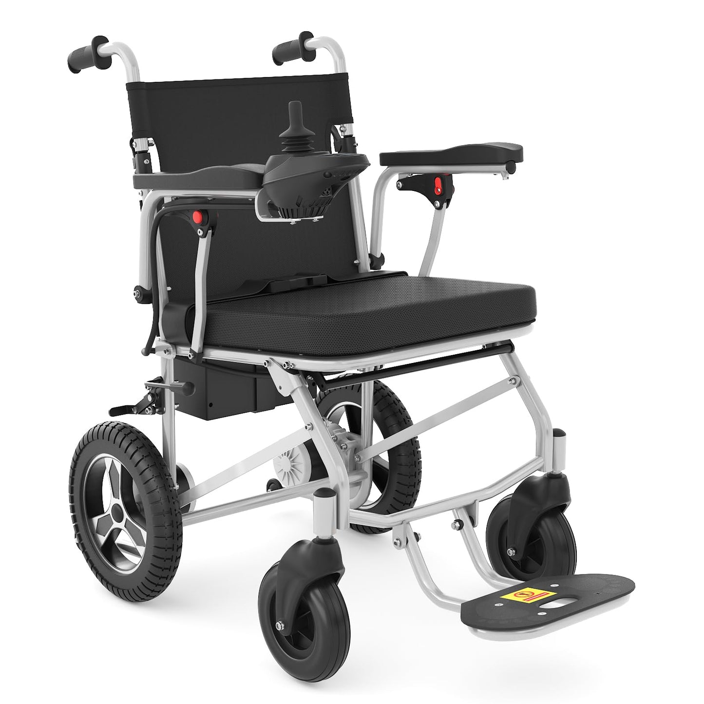 GYMROLLS Electric Wheelchairs for Adults,20 Miles Lightweight Foldable Motorized Wheelchairs Power Portable Wheelchair,500W Motor,Silver
