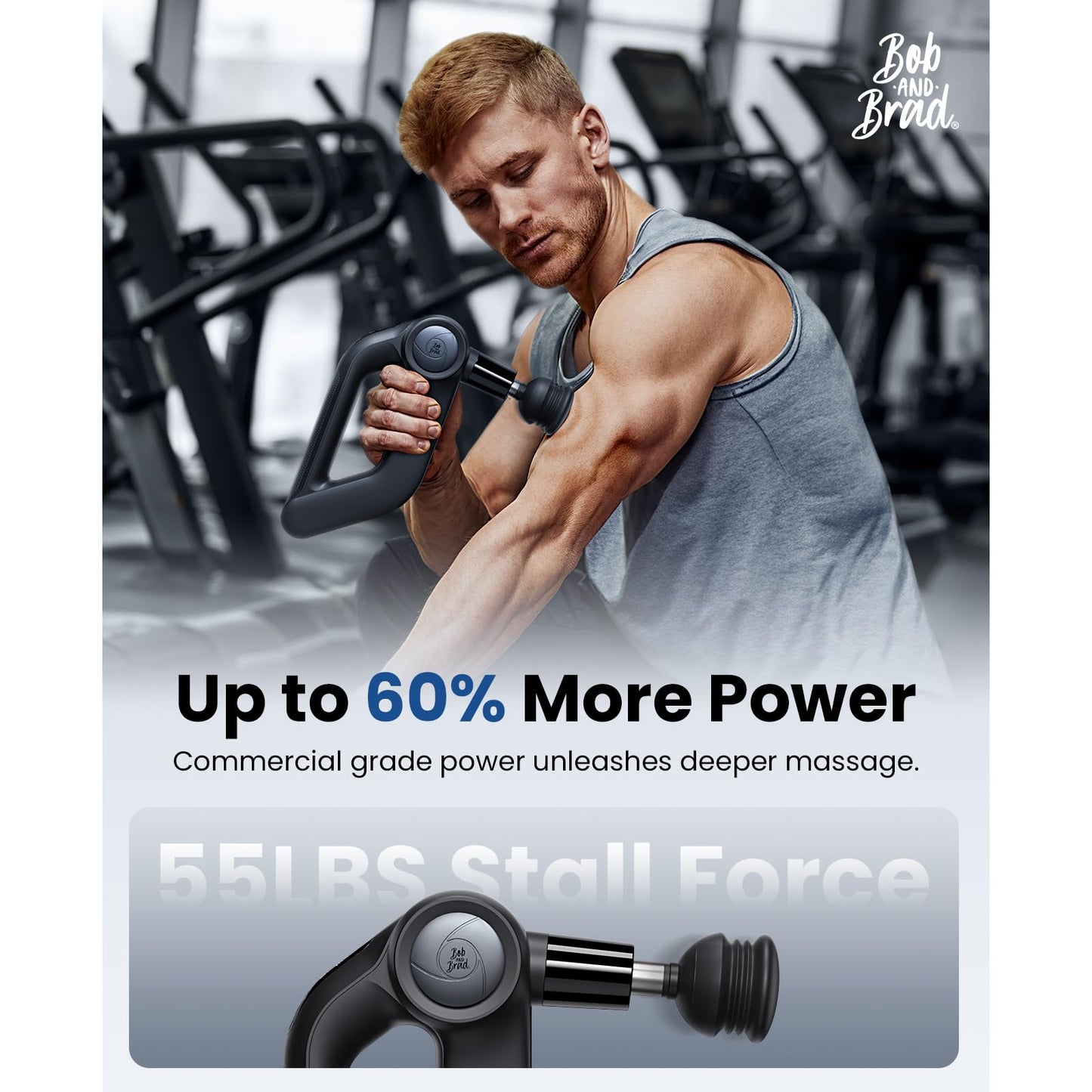 BOB AND BRAD D5 Pro Massage Gun with 13mm Amplitude, FSA-HSA Eligible, Professional Deep Tissue Percussion Massage Gun, Ergonomic D-Handle for Effortless Muscle Pain Relief, Fathers Day Dad Gifts
