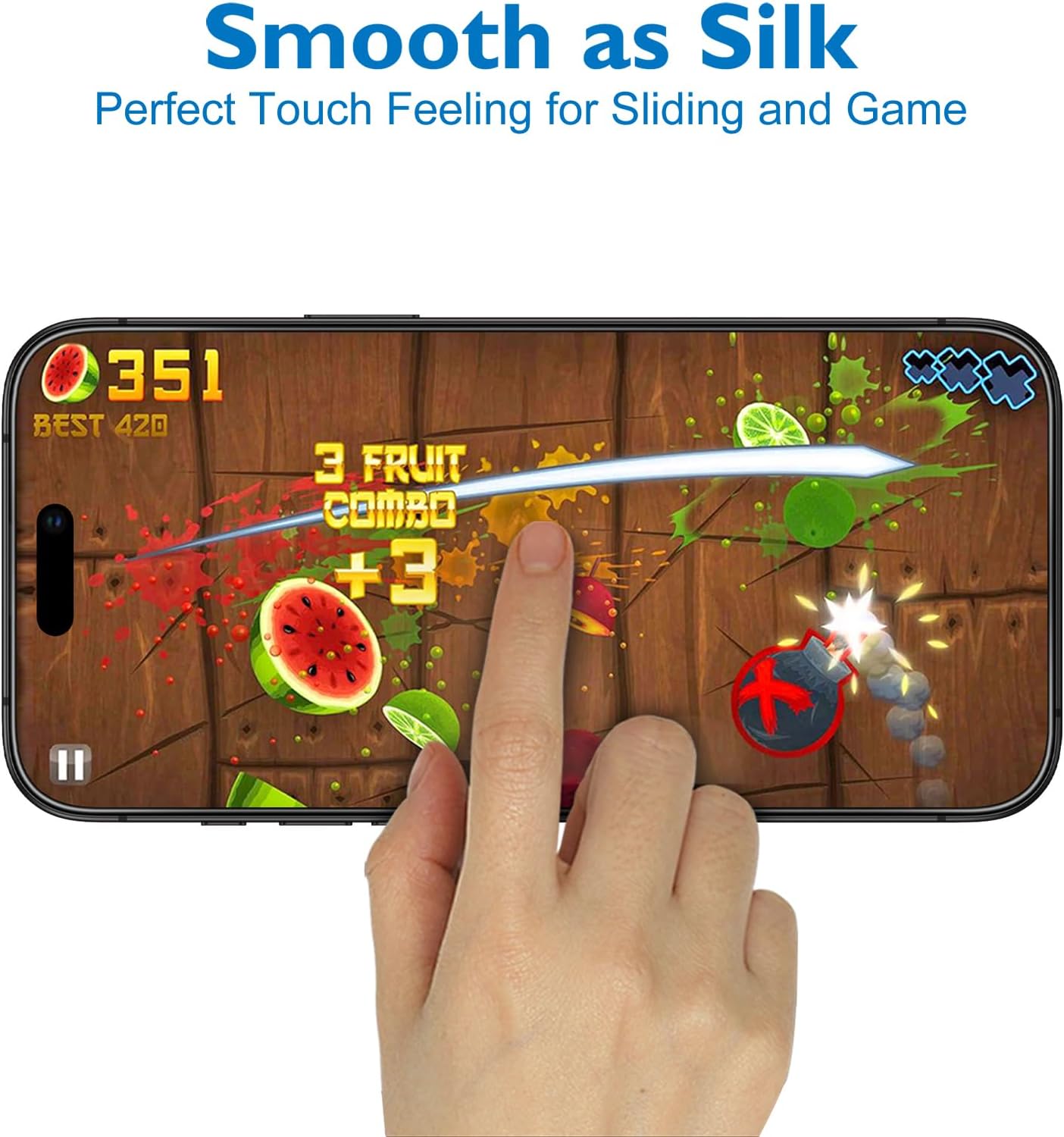 16 15 (6.7 inch) Mothca Matte Glass Screen Protector for iPhone Plus/iPhone Plus Anti-Glare & Anti-Fingerprint Tempered