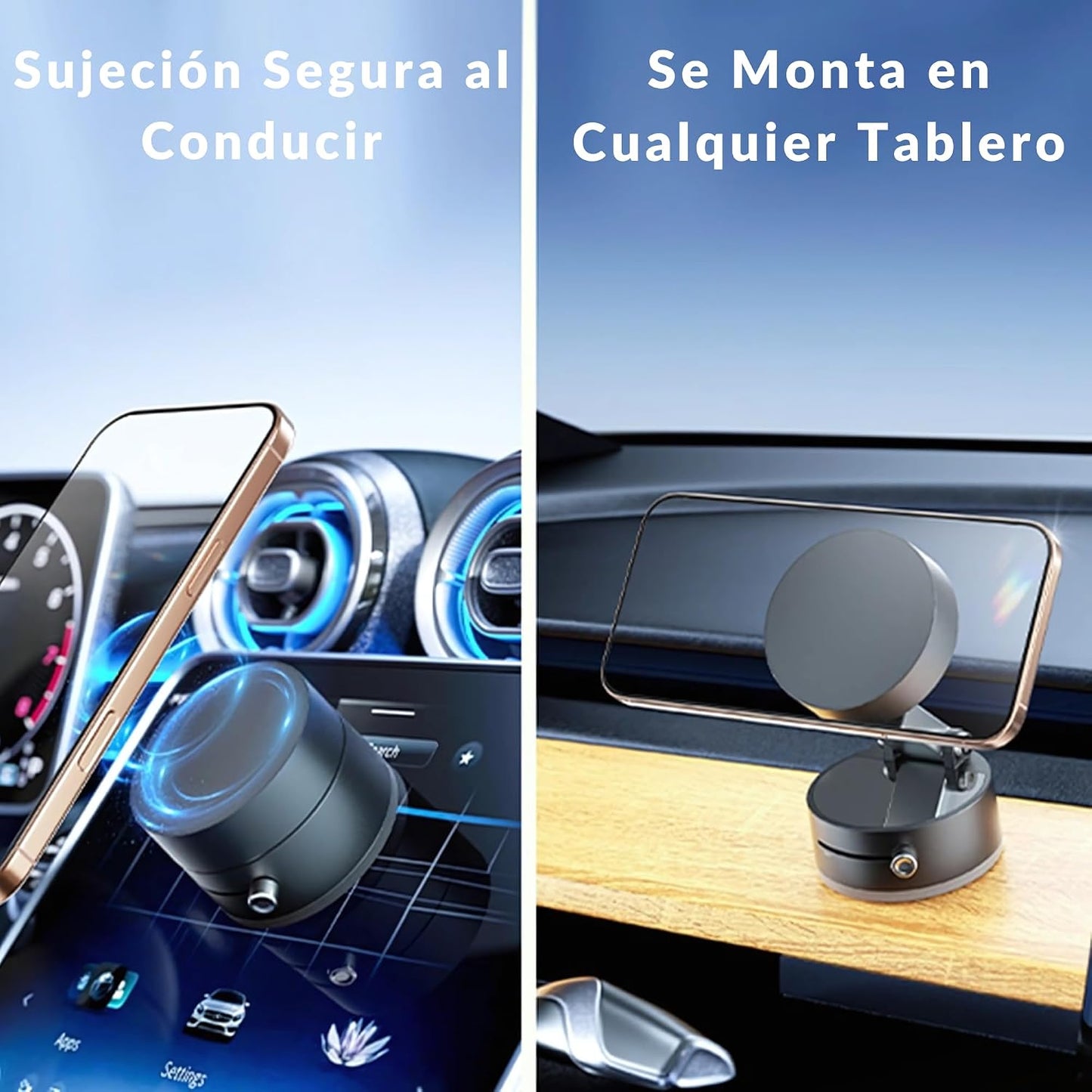 ASTHAN 360 Vacuum Magnetic Phone Holder, Suction Car Mount, MagSafe Compatible Cell Phone Holder