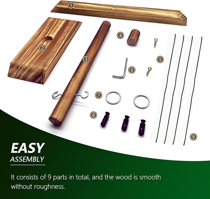 Ring Toss Games for Adults, Fun Hook and Ring Game, Home, Bar and Party Handmade Wooden Interactive Game