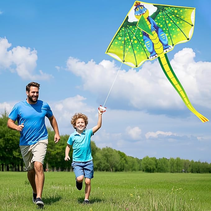 YongnKids Kite for Kids Age 4-8 8-12, Large Kites for Boys Adults Easy to Fly & Assemble, with 328ft String,Perfect for Beach Trip Park Family Activities Outdoor Games