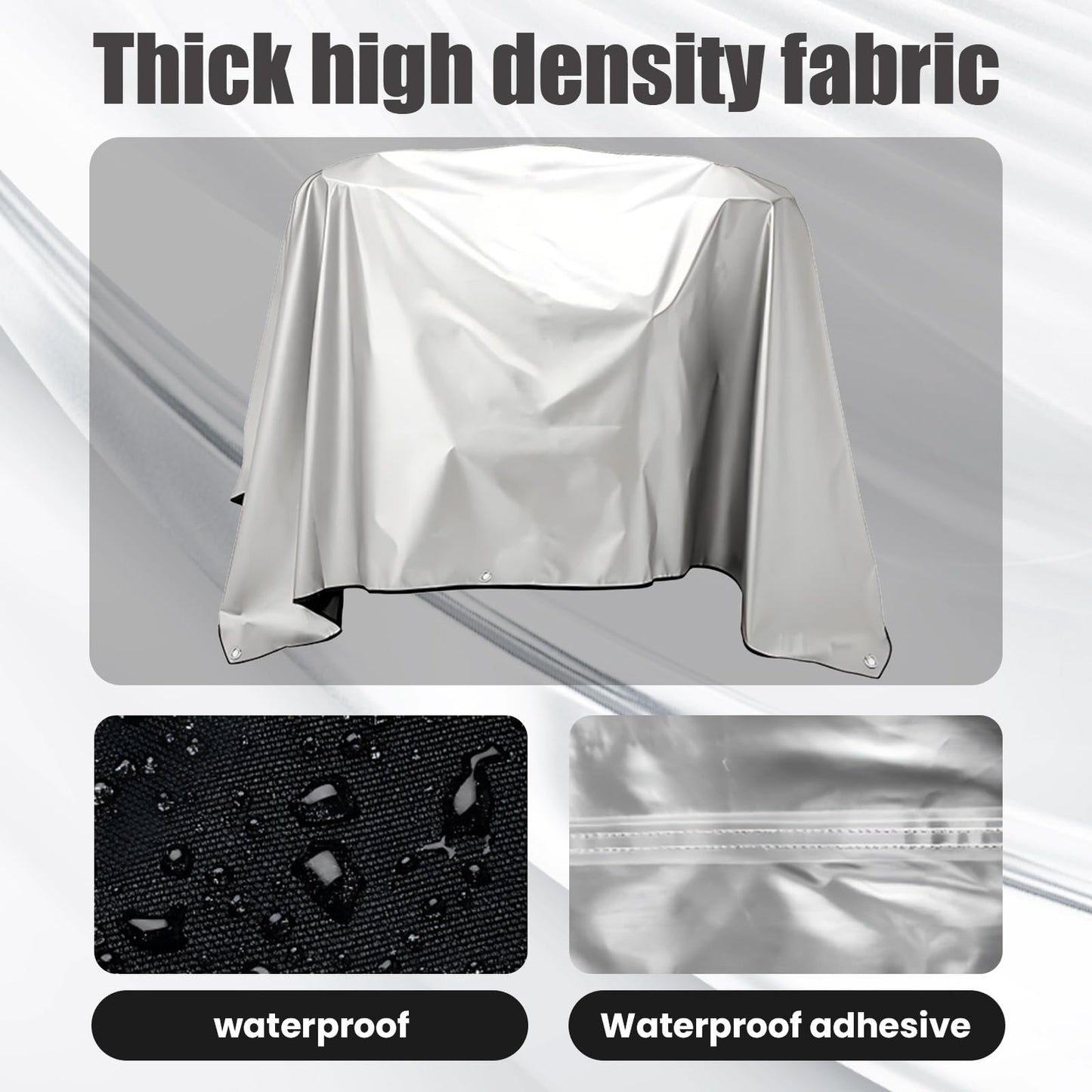 TOTOCOVE Jumbo Machine Cover - Breathable, Rust Preventing, Water & Dust Proof, Tear Resistant Silver (Silver+Black, 57.87*38.58)