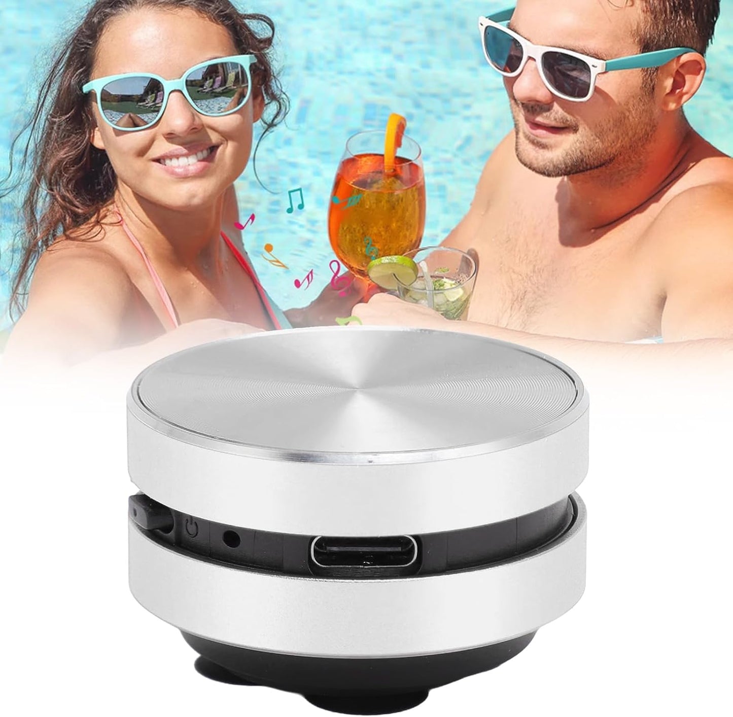Bewinner Bone Conduction Speakers Ultra Mini, Turn Anythin into A Speaker, Stereo Bass Portable Small Cordless Speaker