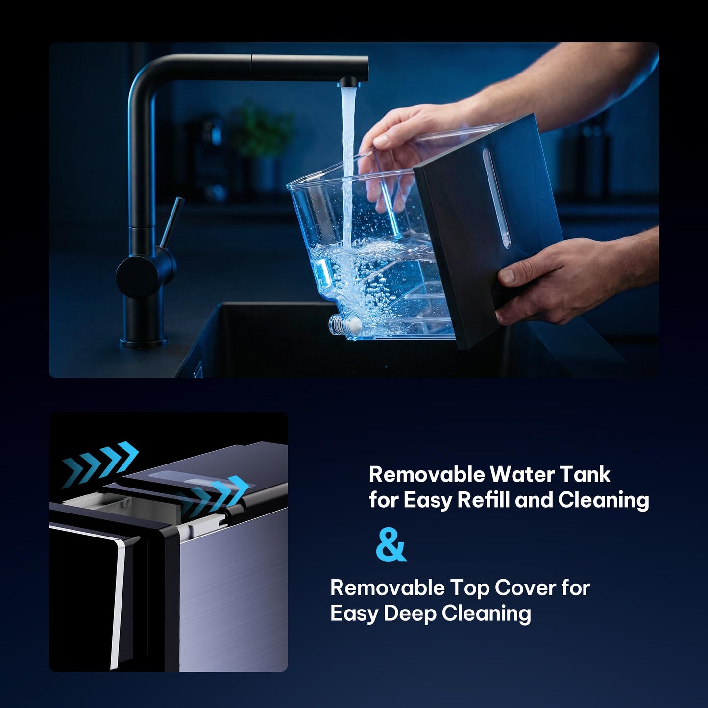 Silonn Nugget Ice Maker Countertop, Auto Drop Ice, Self Cleaning Ice Machine, 40 lbs/24H Soft Chewable Ice, Self Dispensing Nugget Ice Maker for Home, Kitchen and Party