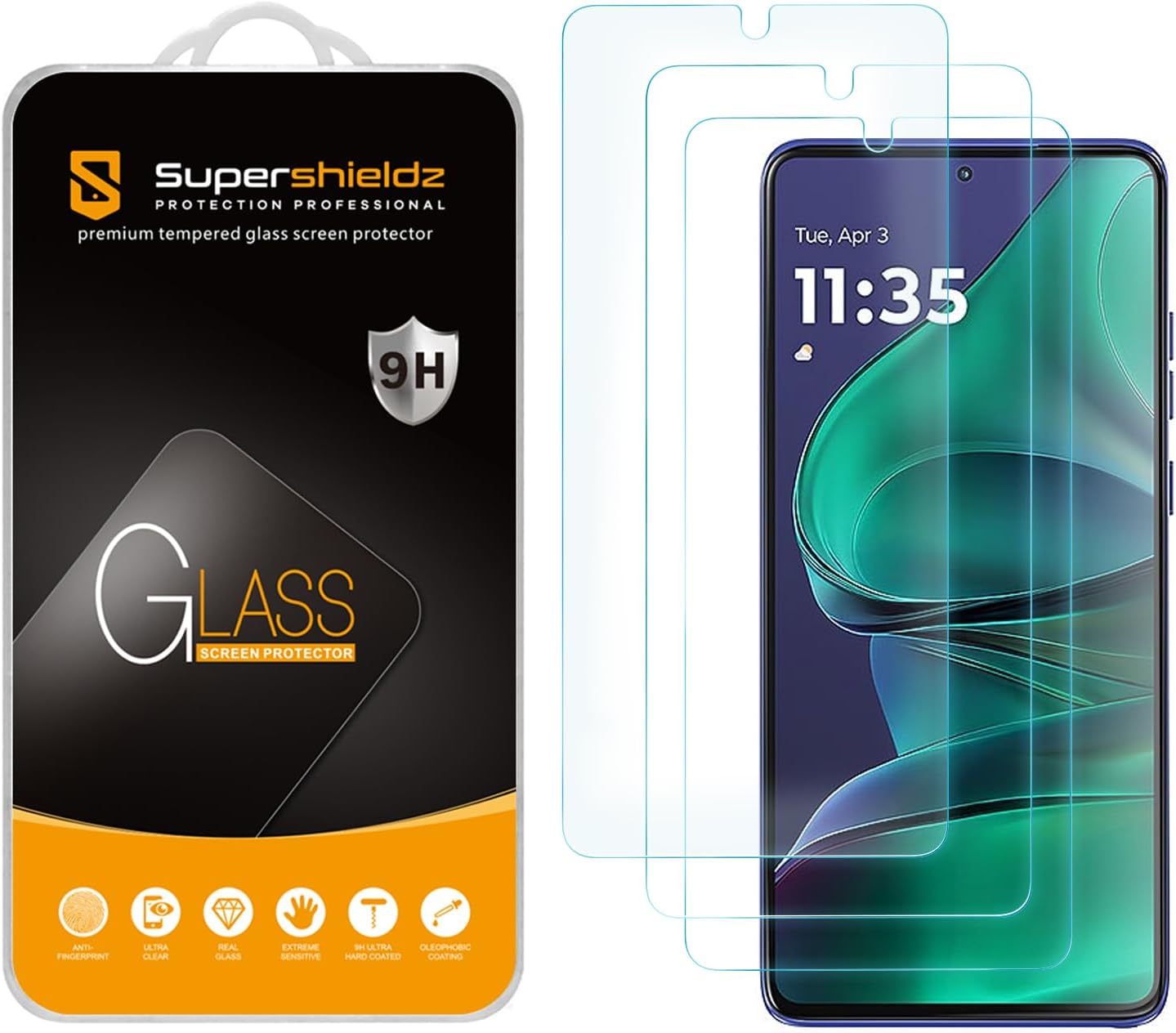 (3 Pack) (2026/2025) Supershieldz Designed for Motorola Moto G Stylus Tempered Glass Screen Protector, Anti Scratch