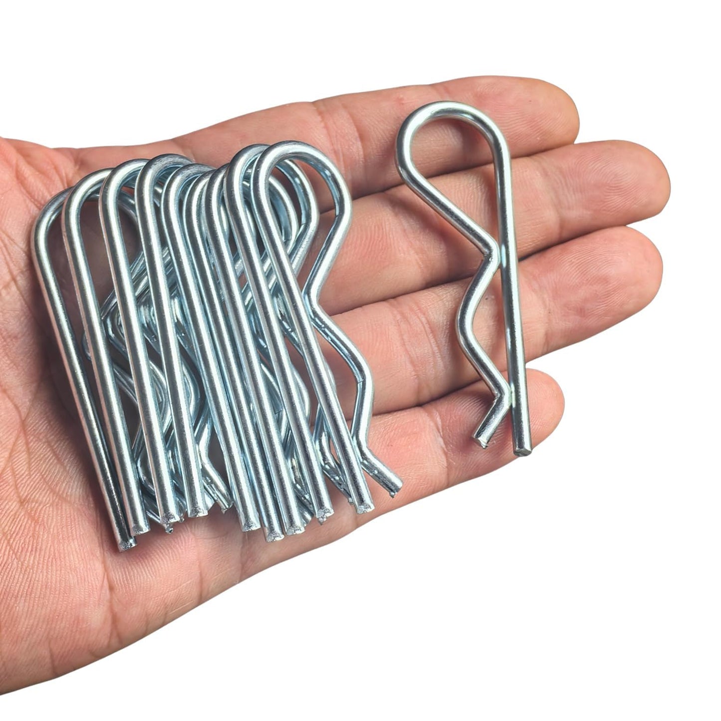 16 Pcs Heavy Duty Cotter Pins,Hitch Pins Clip R Clips Spring Retaining Wire Hair Pins Kotter Pin Strong Spring Tension Large Hardware Pins for Trailer Tractors Mower Carts Truck Pin Clip M3x60mm