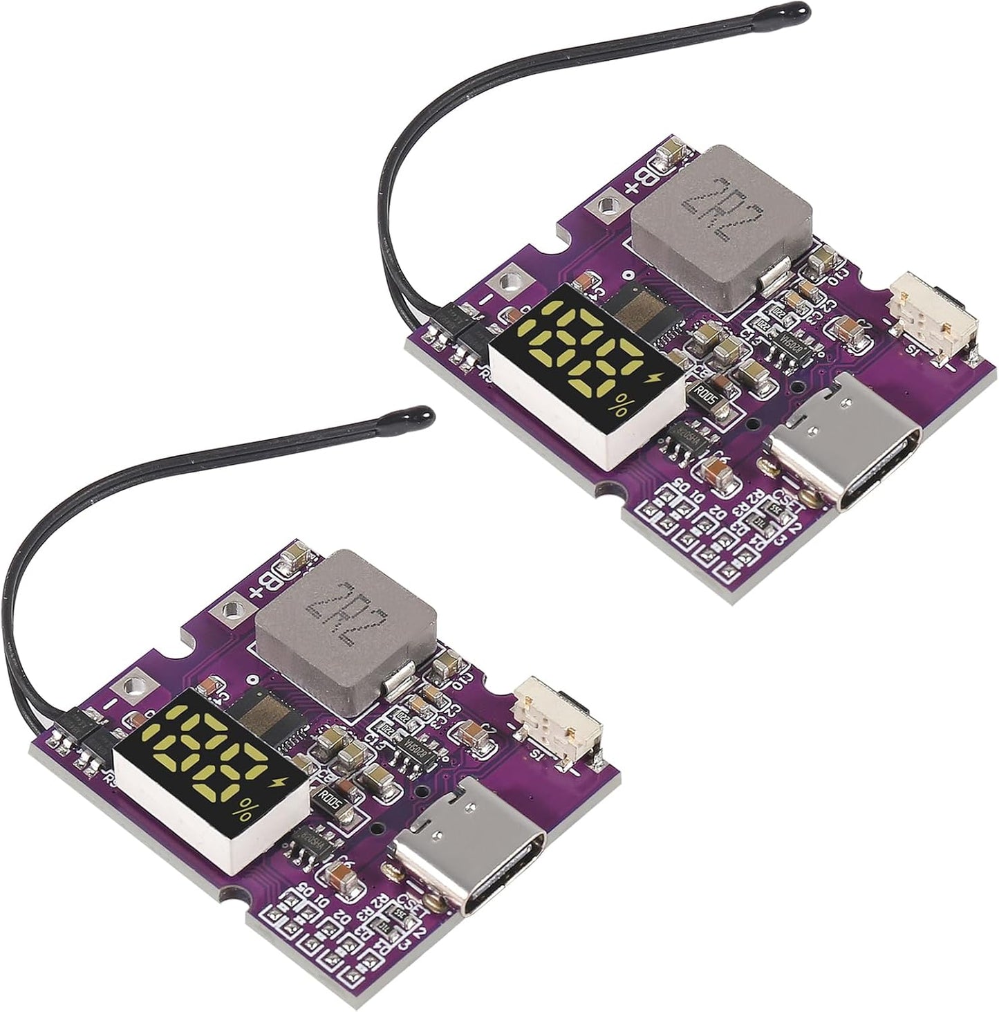 DWEII 2pcs 22.5W PD/QC3.0 2.0 Power Bank Bidirectional Fast Charging Mobile Power Module Circuit Board
